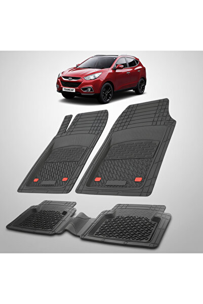 TEAMCAR Hyundai ix35 FL 2013-2015 Πατάκια Δαπέδου με Λάστιχο - Μαύρο