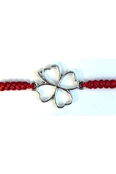 Flippy Βραχιόλι Martisor με Μεταλλικό Μενταγιόν, Jolie, με Πλεκτό Κόκκινο Υφα...