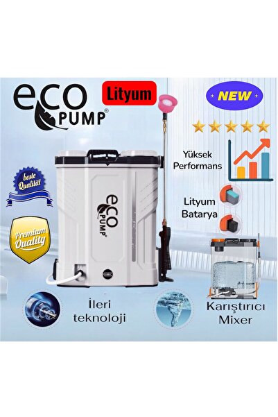 HDF Eco Pump Lityum Bataryalı Şarjlı İlaçlama Makinesi - 16 Litre - Otomatik ...