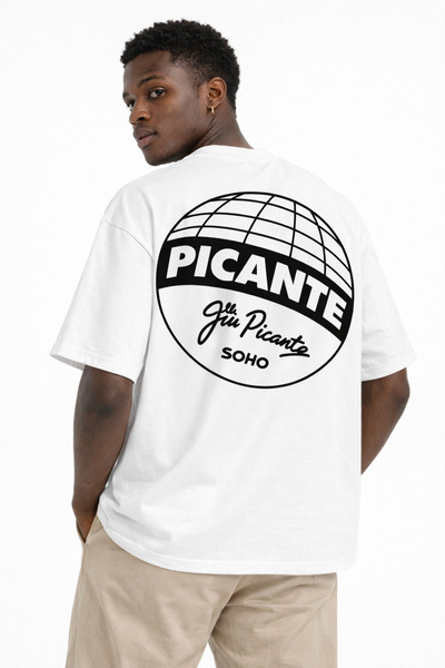 Compostela Unisex Pi̇cante Front Logo Yellow Large Logo Back Printed Oversize...