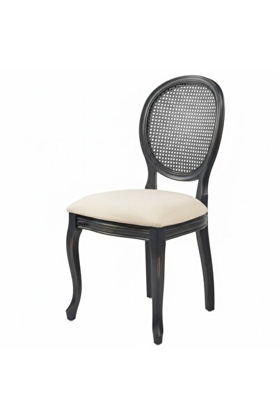 Masifart Hypat Hasırlı Madalyon Sandalye