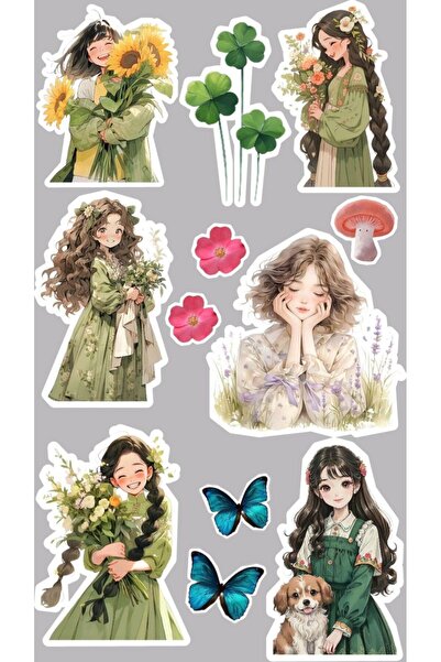 blanch Aesthetic Mini Sticker Seti – 7’lİ Ajanda Günlük Defter İçin Sticer Ya...