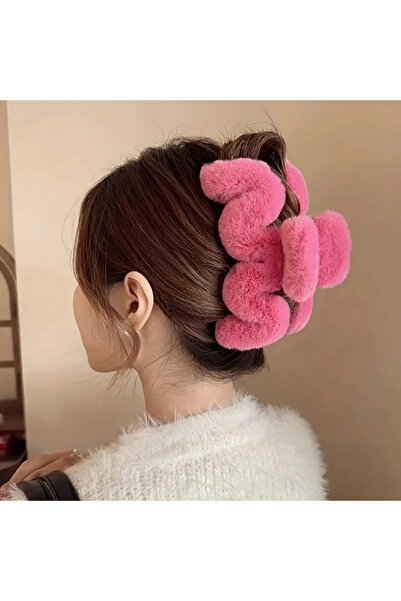 Accessories Hei Pink Giant Size Zigzag Shaped Plush Daily Use Women's Buckle