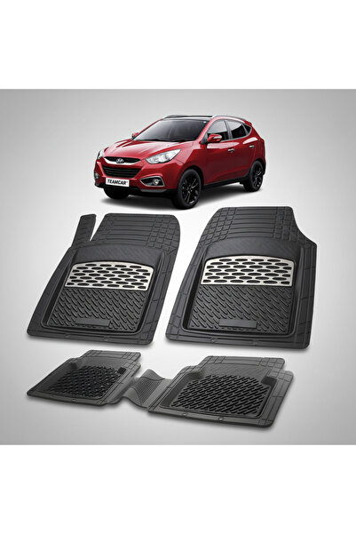 TEAMCAR Covorașe auto din cauciuc pentru Hyundai ix35 FL 2013-2015 - Argintiu