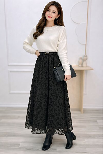 luazul Flok Bakı Patterned Skirt