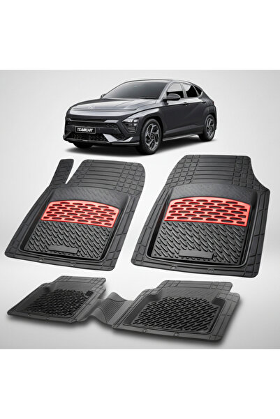 TEAMCAR Hyundai Kona 2023+ Πατάκια αυτοκινήτου | Πατάκια δαπέδου από καουτσού...