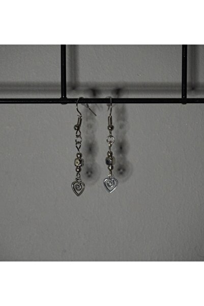 NO BRAND Y2k bohem spiral kalp mini küpe