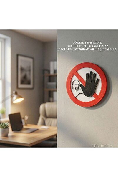 RELATOS Girilmez Dur İşareti Yuvarlak Dekoratif Uyarı Tabelası Girilmez Tabel...