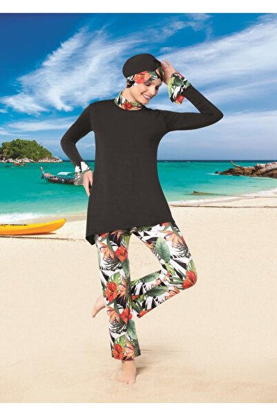 Ruko Maio Patterned Lycral Tesetural Swimsuit