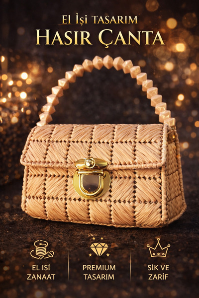 TakÇalıştır Premium Handcrafted Custom Design Straw Bag