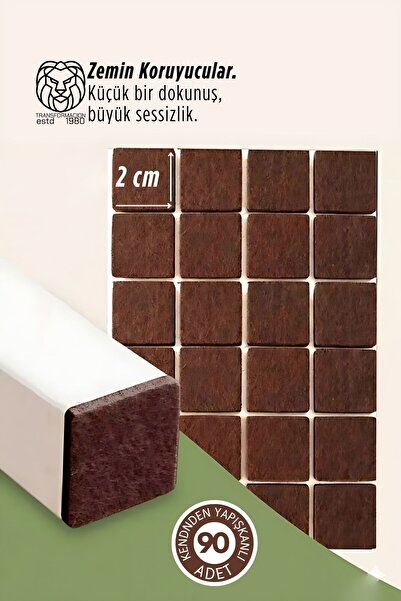 Transformacion 90 штук самоклеючих 2x2 см преміум-фетрових накладок для захис...