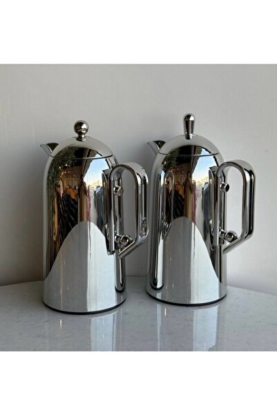 Rwafd Rema Najd 1 Liter Silver Thermos Set