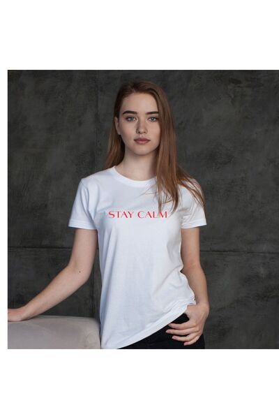 playwear Tricou unisex din colecția STAY CALM-SAKİN KAL YAZILI, cu croială le...