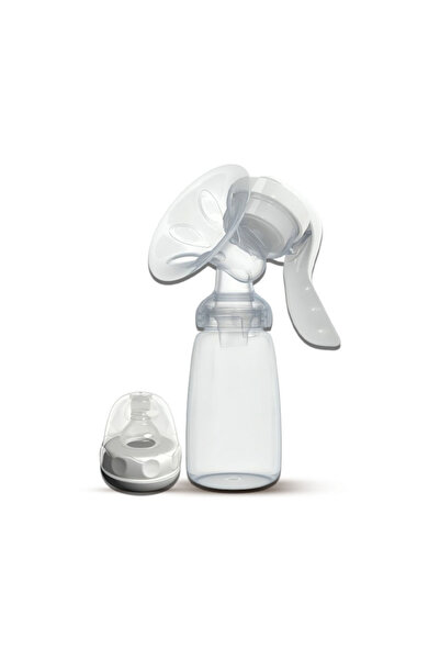 Generic Manual Breast Pump with Integrated Feeding Bottle | BPA-Free Silicone