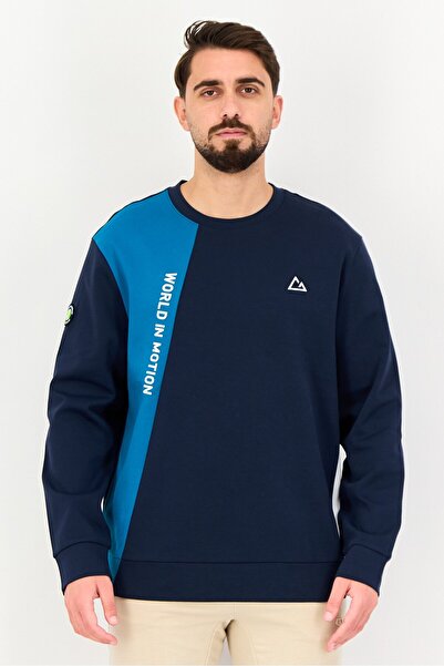 Giordano G-Motion Men Sportswear Fit Long Sleeves Training Sweatshirt, Navy