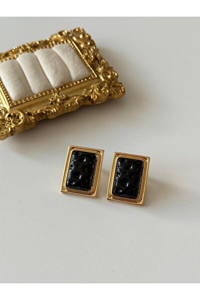 Charmist أقراط لييا مستطيلة الشكل من الفولاذ