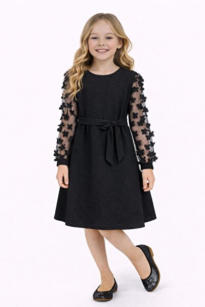 Nacar 23 Nisan 29 Ekim Gösteri Kıyafeti Kız Çocuk Kırmızı Çiçek Detaylı Şık E...