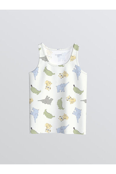 LC Waikiki RMZ GİYİM FARKIYLA قميص داخلي مطبوع للأولاد