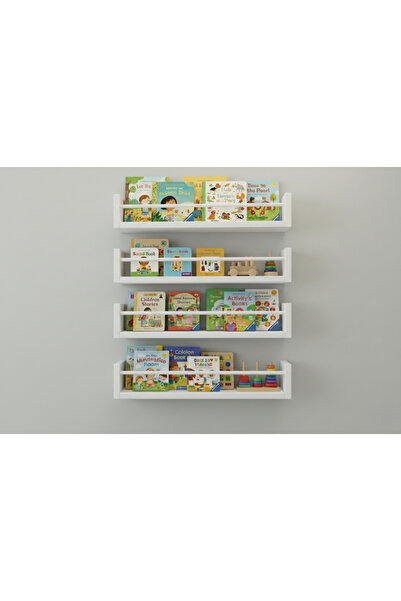 EGN WOODS 60X4 White Mdf Baby Room Organizer Children's Room Montessori Educa...