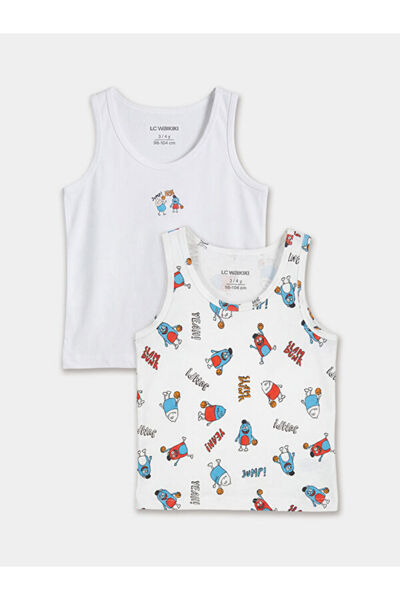 LC Waikiki Rmz Gi̇yi̇m Farkiyla Zero Roba Collar Printed Boys' Underwear Unde...