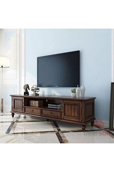 Masifart Tina Çekmeceli Masif Ağaç Plazma Tv Ünitesi