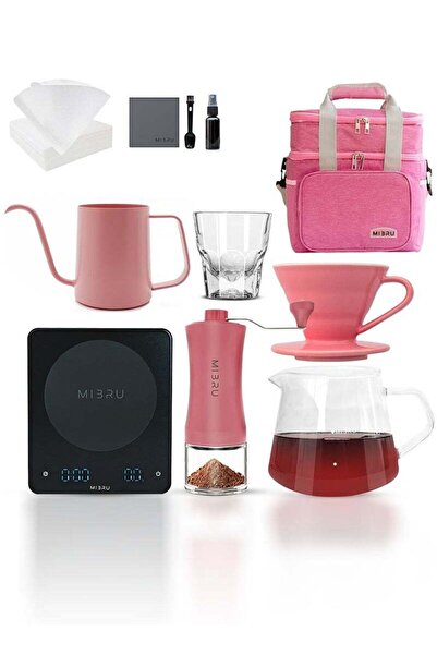 MIBRU V60 Coffee Drip Set 11 Pcs Manual Pour Over Kit with Kettle Grinder Dri...