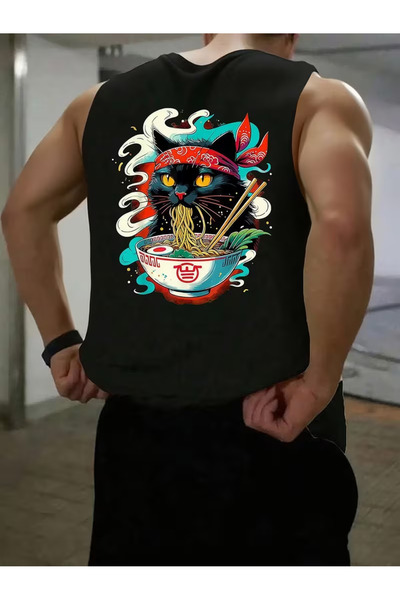 bellanova Silatrend Men's Black Original Printed Oversize Cut Cotton Crew Nec...