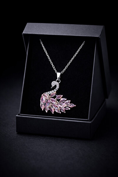 MEKKANMODA Kadın Çelik Kuğu Kolye 316l Kutulu