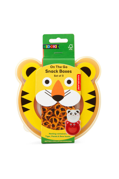 Kikkerland Kidoki Snack Boxes 3'lü Beslenme Kutusu Seti
