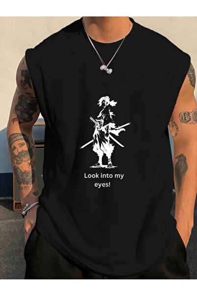 bellanova Silatrend Men's Black Original Printed Oversize Cut Cotton Crew Nec...