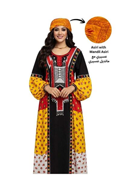 Comfort Asiri Traditional Jalabiya Long Dress with Matching Head Scarf