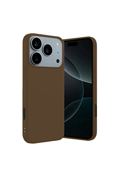 cepmoda iPhone 17 Pro Max Uyumlu First Serisi İnce Silikon Kılıf – Kahverengi