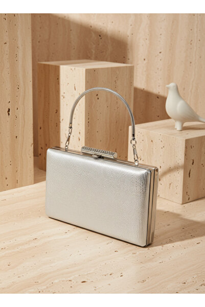 Biçanta Silver Color Snake Shell Pattern Chain Strap Women Evening Dress Bag ...