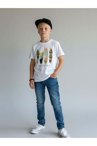 Zekids Tricou pentru bărbați din bumbac cu imprimeu Skate