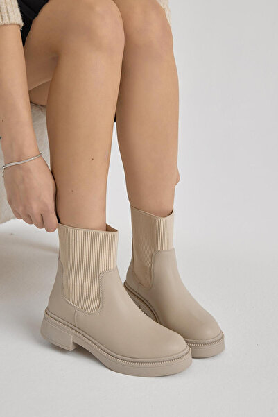 FELES Kalın Termo Taban Lastik Boğazlı Kadın Cilt Bot