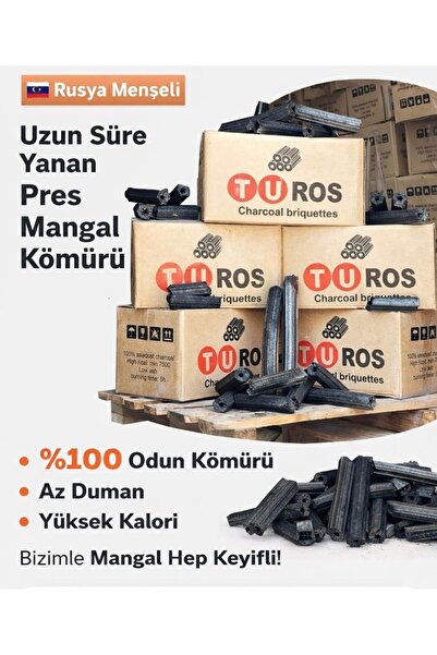 Turos Rusya Menşeli Pres Kömür | Duman Az – Yüksek Kalori-10 kg
