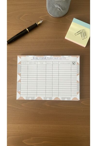 İmajmix Borç Kontrol ve Ödeme Planı Bloknot - A5 - 50 Yaprak - 120gr Premium ...