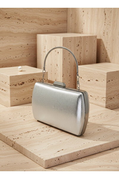Biçanta Silver Color Snake Shell Pattern Chain Strap Women Evening Dress Bag ...