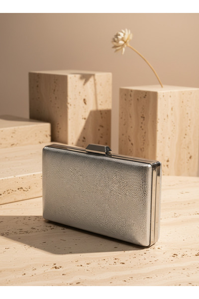 Biçanta Culoare aurie Model de coajă de șarpe Curea cu lanț Geantă pentru roc...