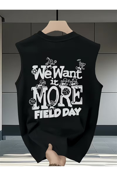 bellanova Silatrend Men's Black Original Printed Oversize Cut Cotton Crew Nec...