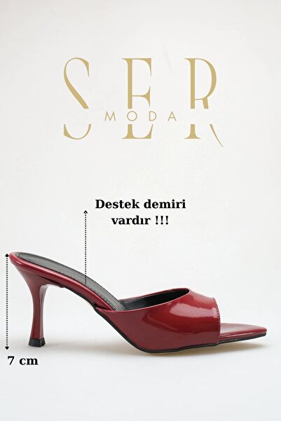 sermoda Дамски пантофи с висок ток - 7 см тънък ток и заострени върхове Дамск...