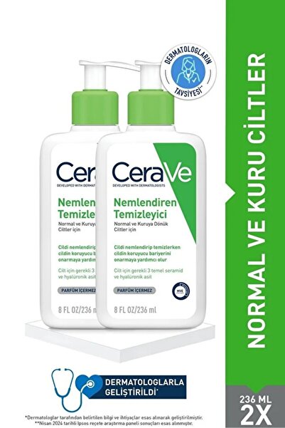 ceravie Moisturizing Cleanser for Normal and Dry Skin 236ml 2 Pieces