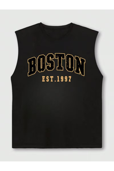 bellanova Silatrend Men's Black Original Printed Oversize Cut Cotton Crew Nec...