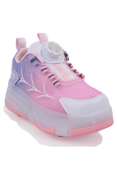 Marco Kids 18-26Y1801 Pembe Ortopedik Günlük Işıklı Patenli Kız Çocuk Spor Ay...