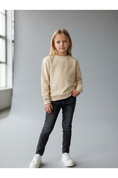 Zekids Bluză din bumbac pentru fete, Stoned Swea tricou