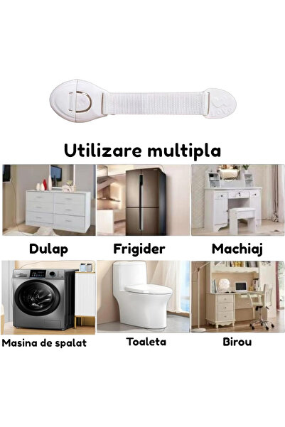 OEM Set 10 sigurante/blocatoare ajustabile, material textil rezistent, protec...