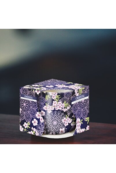 OEM Scented candle, ornamental flowers aroma, glass cup, natural wax, diamete...