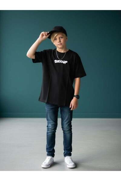 Zekids Μπλουζάκι για αγόρια με βαμβακερή επένδυση στην πλάτη και κοντομάνικο ...