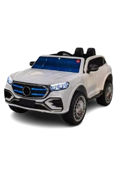 Leno سيارة كهربائية فاخرة للأطفال بجهد 12 فولت - بيضاء