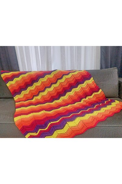 semler/handmade El Yapımı Örgü Battaniye 2 kişilik (110x190 cm)